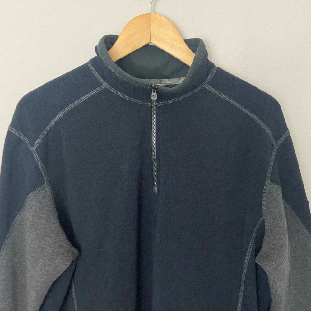 Kuhl Revel 1/4 Zip Pullover Fleece Jacket Mens Black Grey XL Performance - Picture 3 of 11